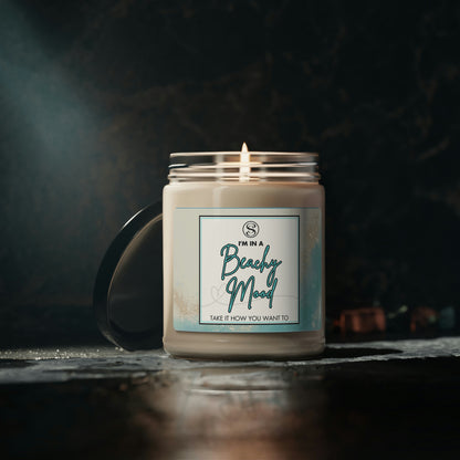 I'm In A Beachy Mood - Sea Salt & Orchid Scented Soy Candle, 9oz