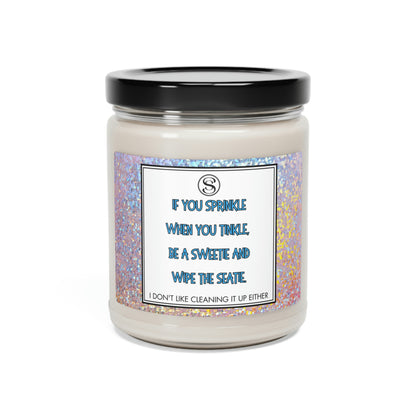 If You Sprinkle When You Tinkle - Clean Cotton Scented Soy Candle, 9oz