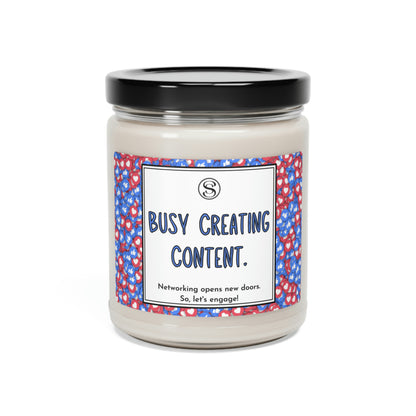 Busy Creating Content - Cinnamon Vanilla Scented Soy Candle, 9oz