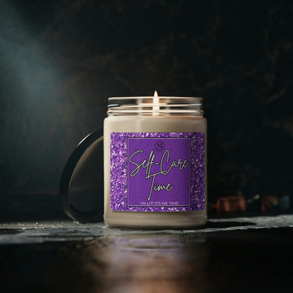 Self-Care Time - White Sage & Lavender Scented Soy Candle, 9oz