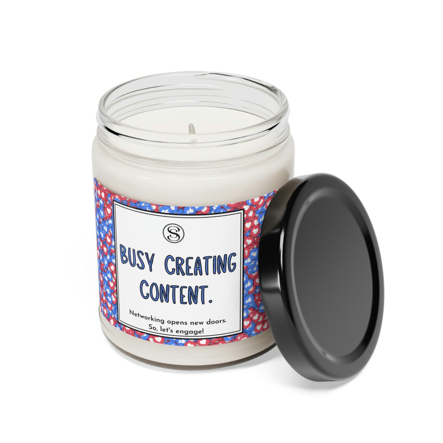 Busy Creating Content - Cinnamon Vanilla Scented Soy Candle, 9oz