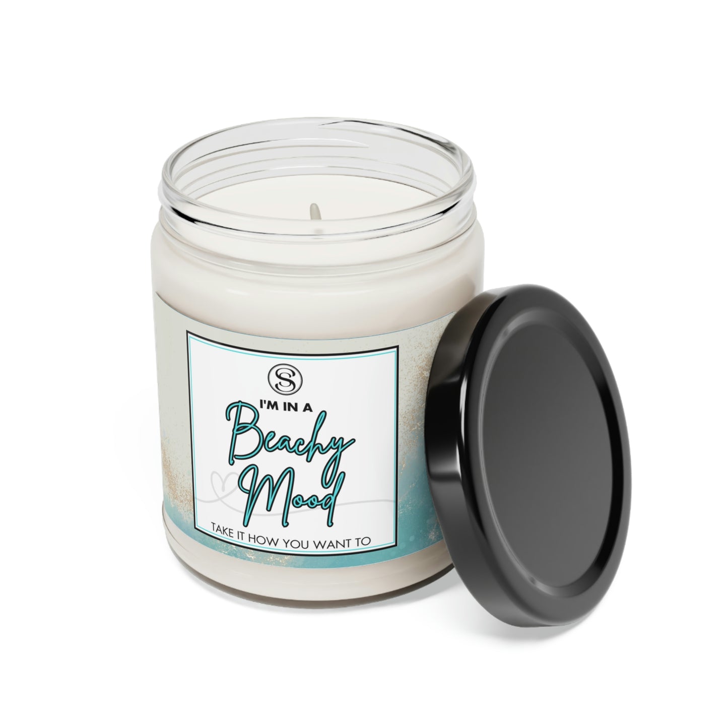 I'm In A Beachy Mood - Sea Salt & Orchid Scented Soy Candle, 9oz