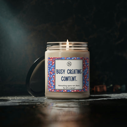 Busy Creating Content - Cinnamon Vanilla Scented Soy Candle, 9oz