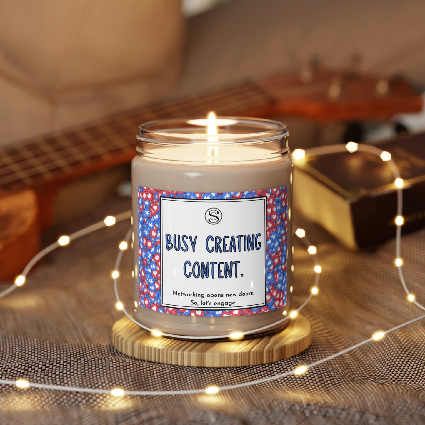 Busy Creating Content - Cinnamon Vanilla Scented Soy Candle, 9oz